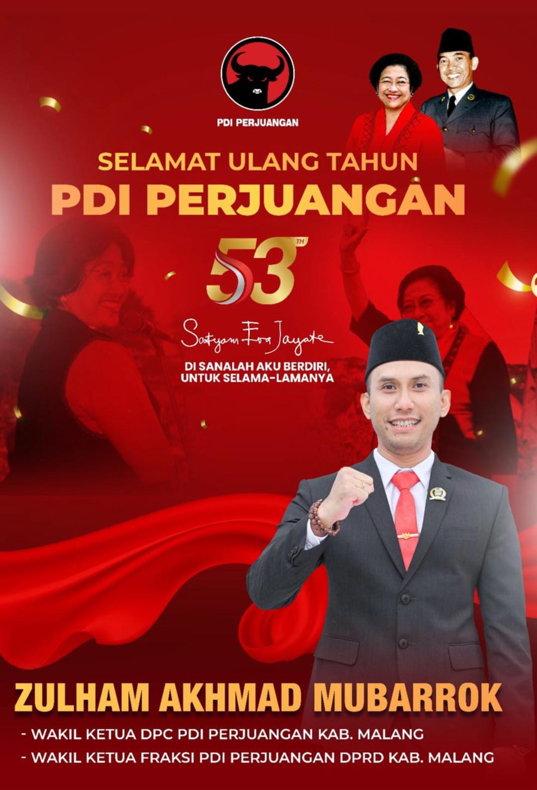 PDI Perjuangan Malang Raya Rayakan HUT ke-53 dengan Semangat Pengabdian Tanpa Henti