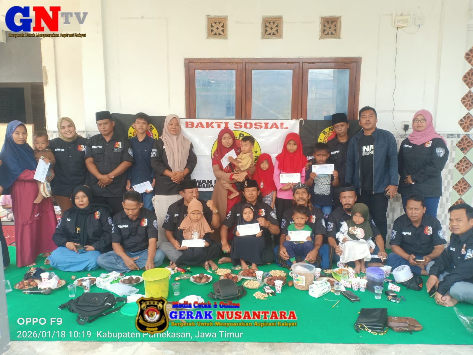Kegiatan Barisan Nasional Pemuda Madura (BNPM) Santunan Anak Yatim ke-3 di Desa Gugul, Tlanakan