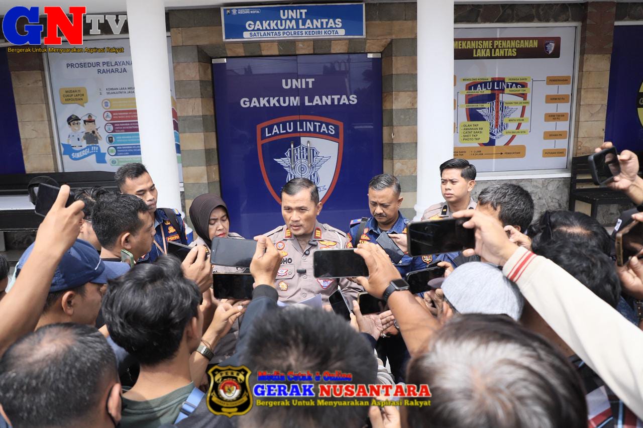 Polresta Kediri  Tetapkan Sopir Bus Sebagai Tersangka Penyebab Laka Beruntun di Muning