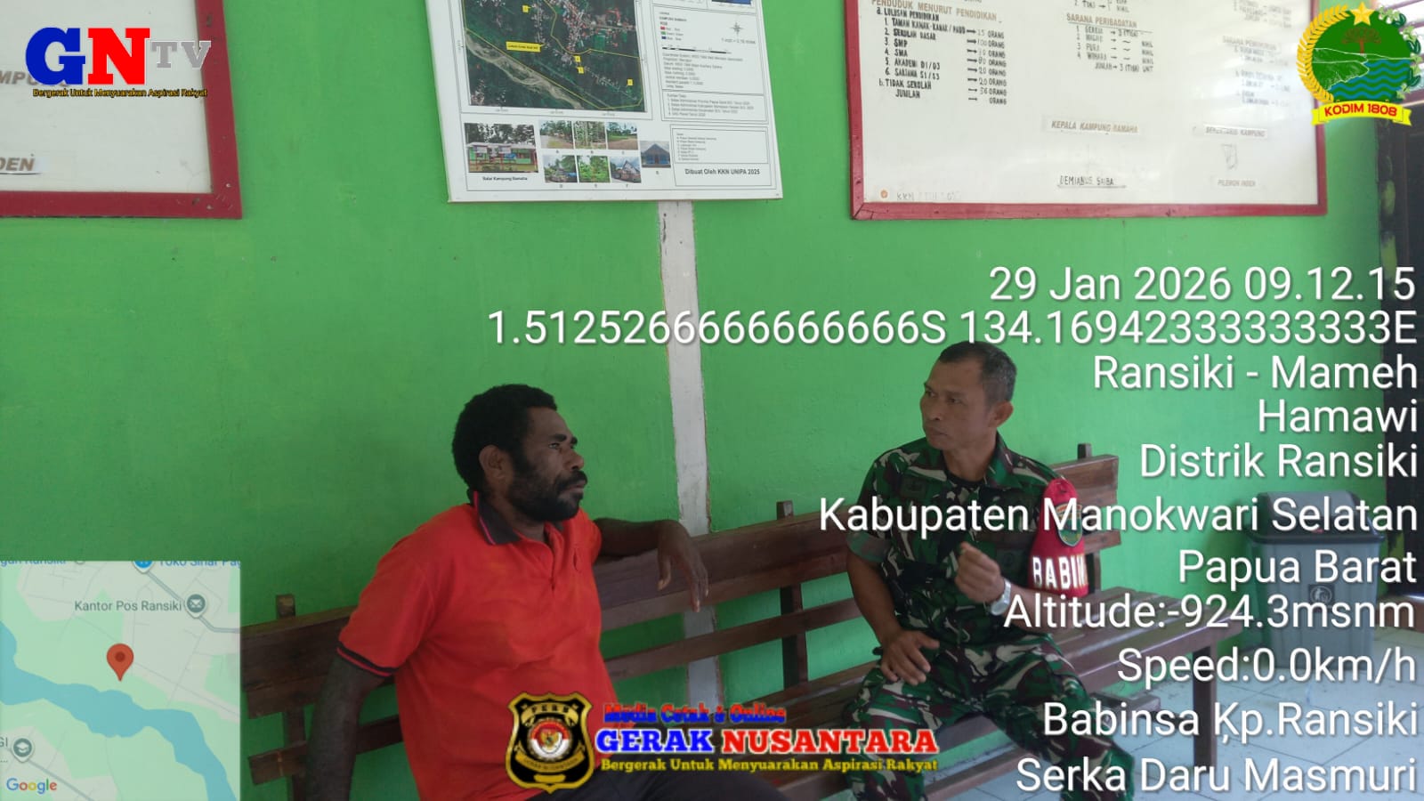 Optimalkan Data Teritorial, Babinsa Koramil Ransiki Perkuat Sinergi dengan Pemerintah Kampung Bamaha