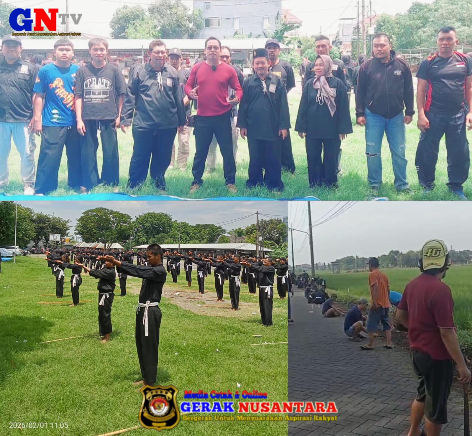 PSHT Cabang Sidoarjo Pusat Madiun Kerja bakti Bersama Warga