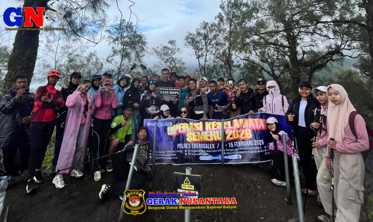 Polres Trenggalek Kampanyekan Operasi Keselamatan Semeru 2026 Dengan ‘Muncak Bareng