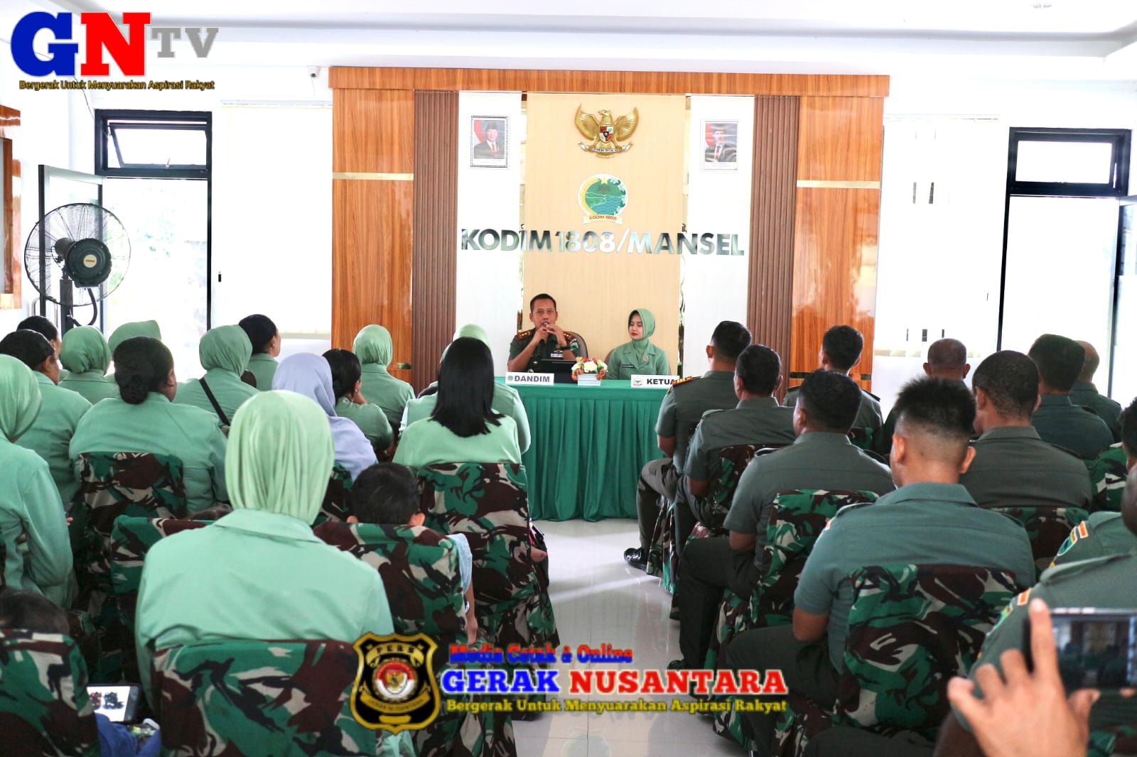 Jelang Pindah Tugas, Dandim 1808/Mansel Gelar Pertemuan Gabungan dan Pamitan kepada Prajurit serta Persit
