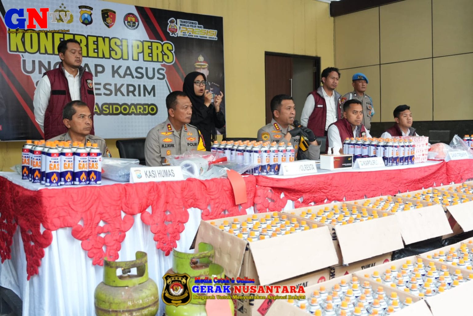 Polresta Sidoarjo Bongkar Pengoplosan LPG Subsidi Jadi Gas Portabel