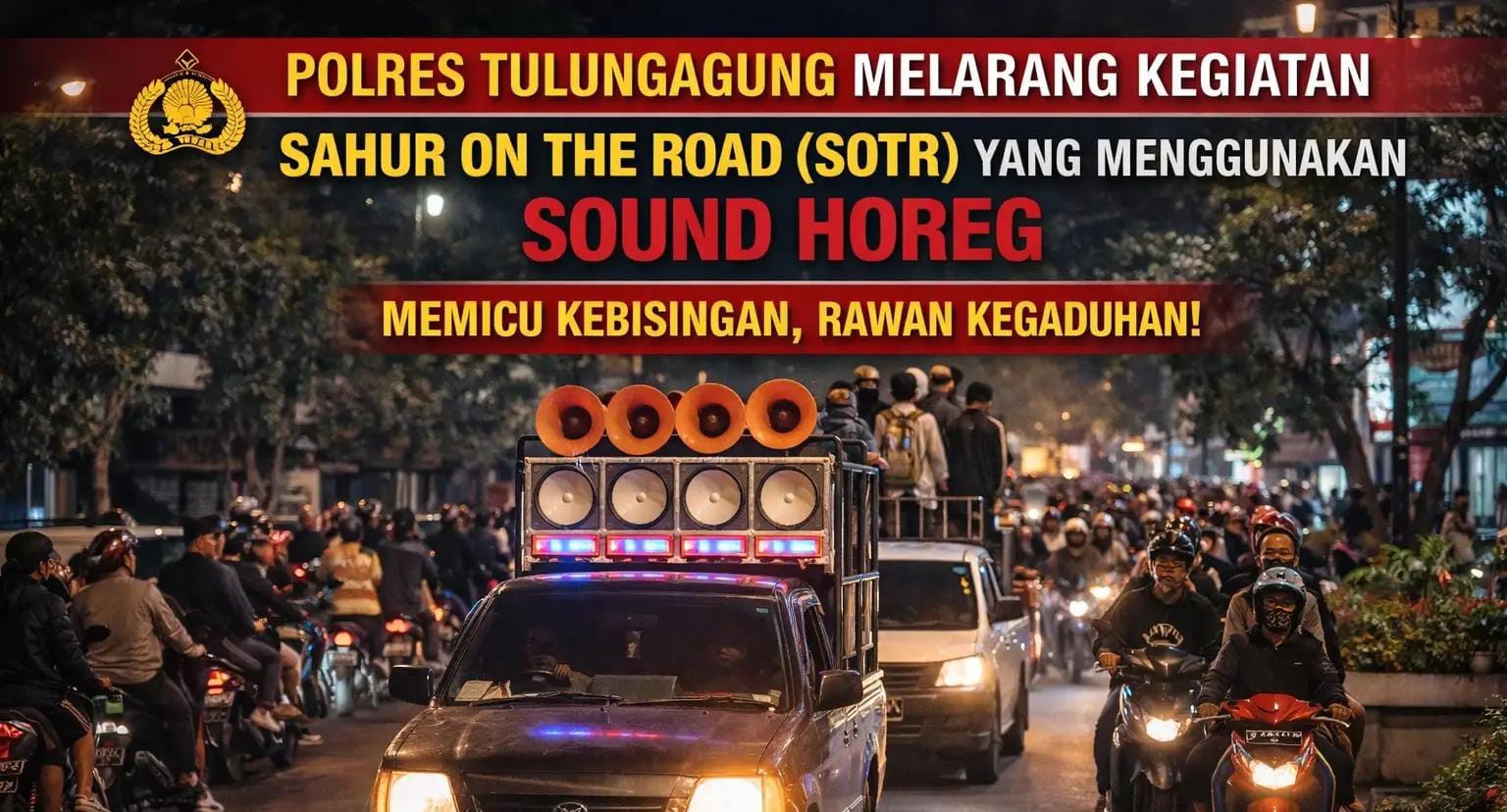 Polres Tulungagung Melarang SOTR Dengan Sound Horeg Selama Ramadhan