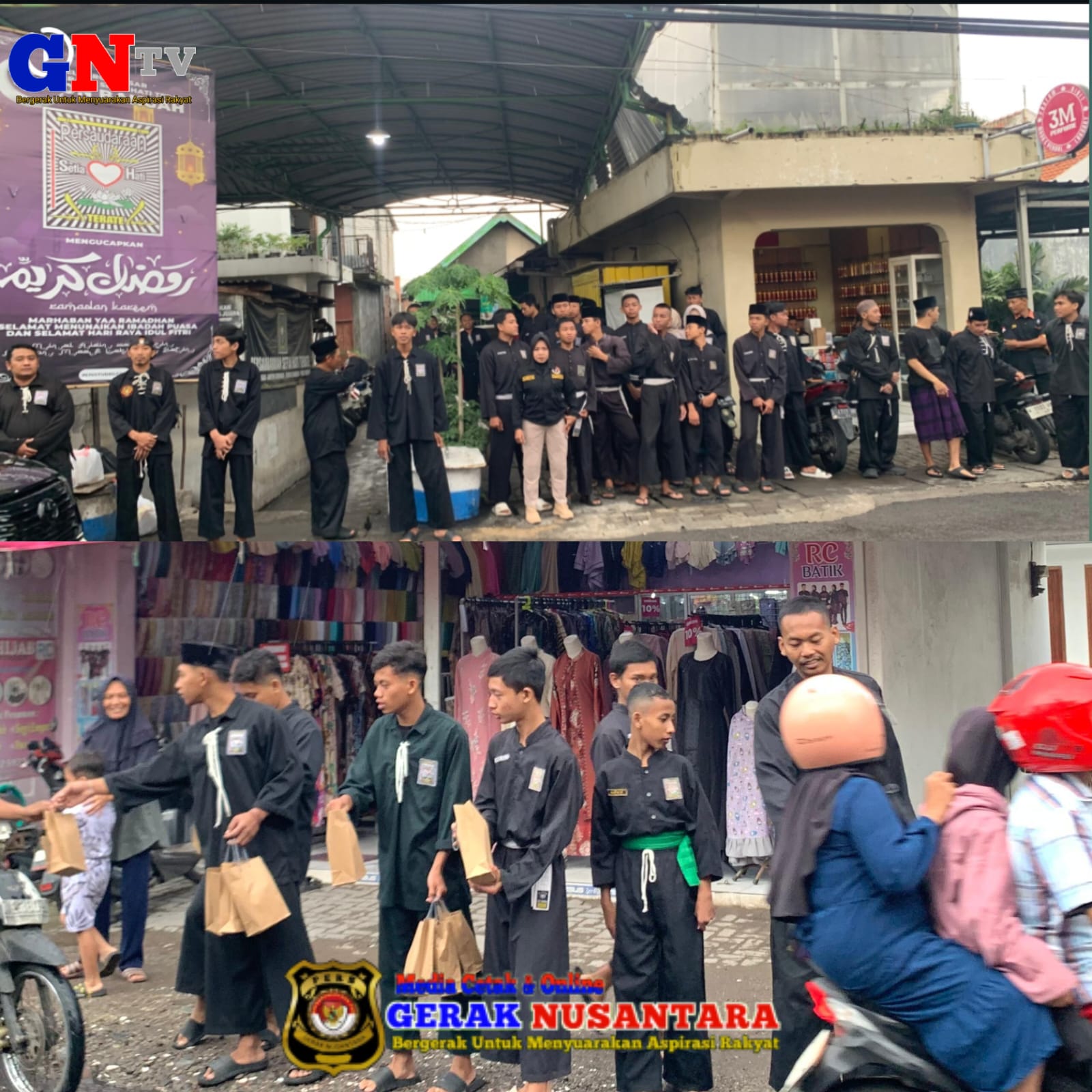 PSHT Rayon Bangah Wujudkan Falsafah Luhur,Bagikan Ratusan Takjil di Tempat Latihan