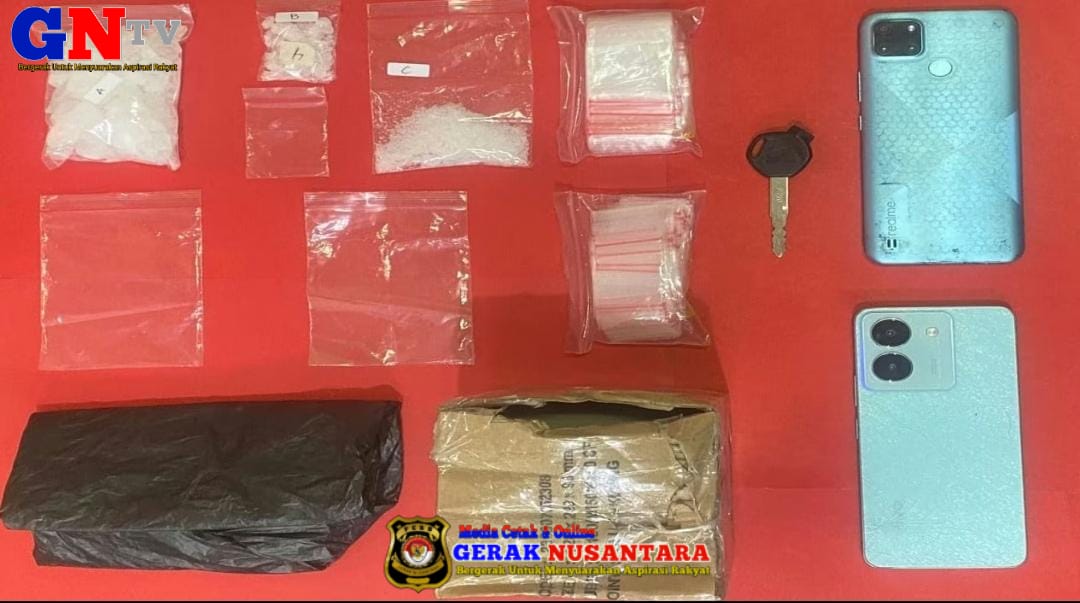 Polres Mojokerto Amankan Dua Tersangka Pengedar Sabu Senilai 126 juta