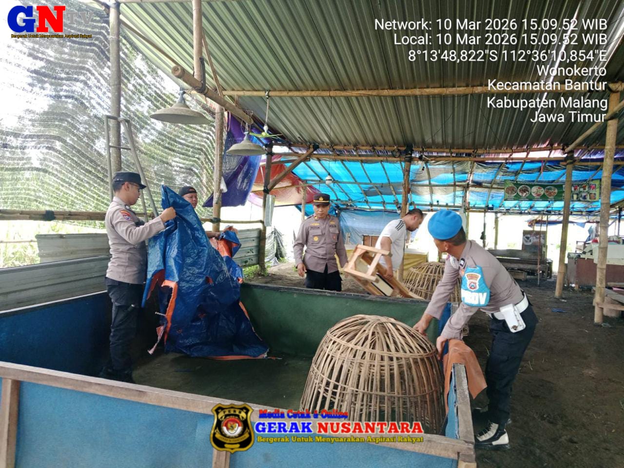Lagi! Polres Malang Bongkar Lokasi  Arena Sabung Ayam di Bantur Malang