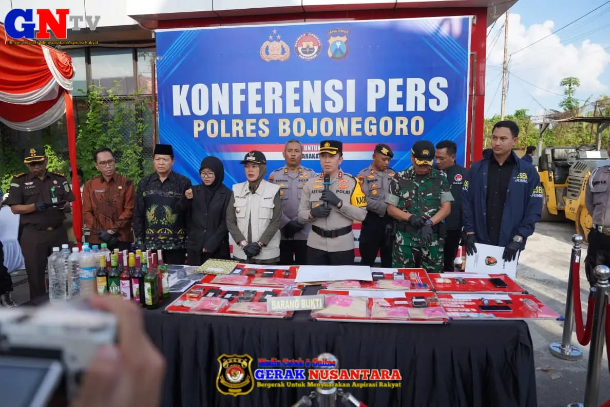 Polres Bojonegoro Bongkar Jaringan Peredaran Sabu dan Ganja, 13 Tersangka Ditangkap