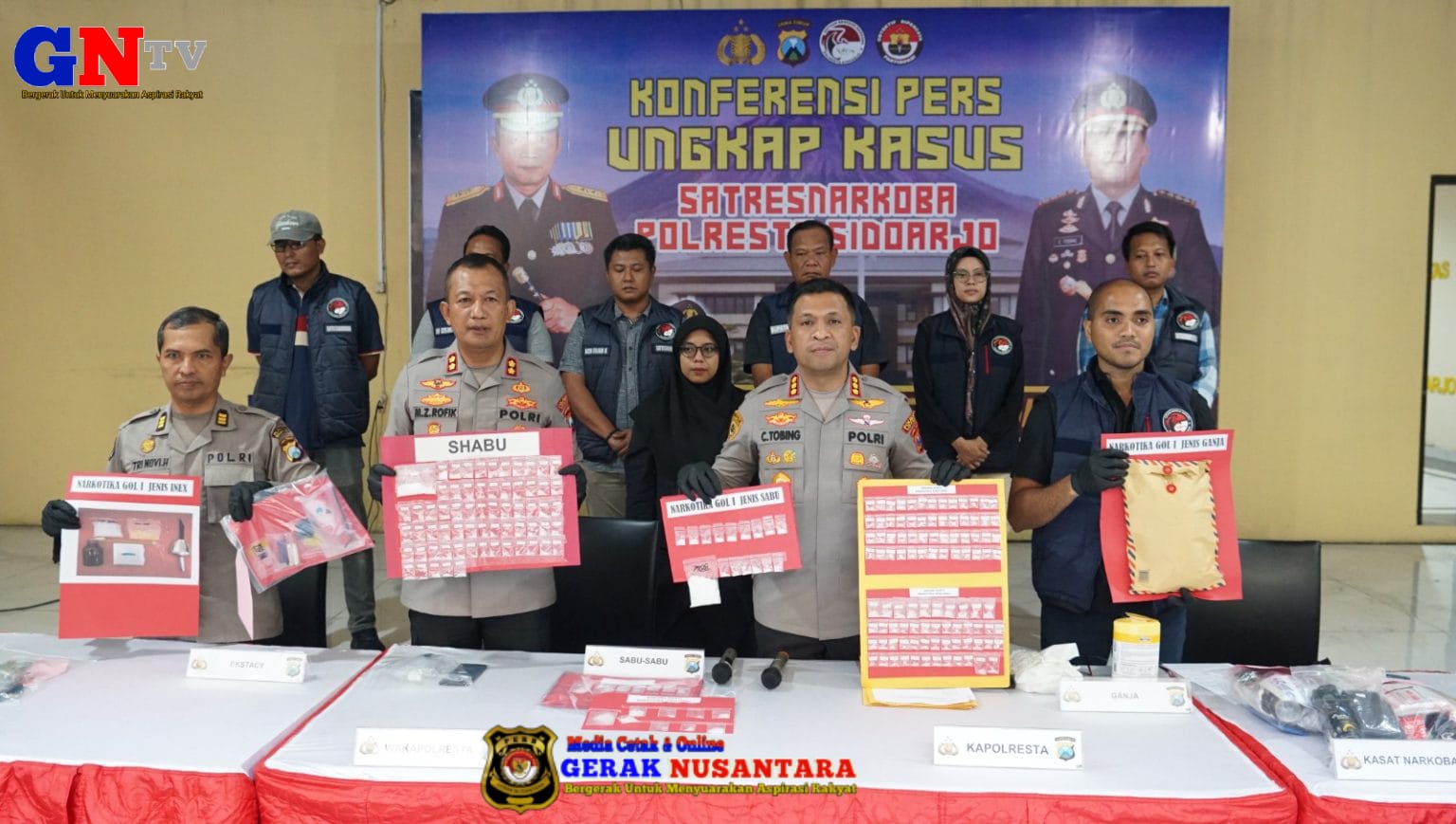 Polresta Sidoarjo Ungkap 19 Kasus Narkoba Selamatkan 4000 Jiwa dari Bahaya Narkotika