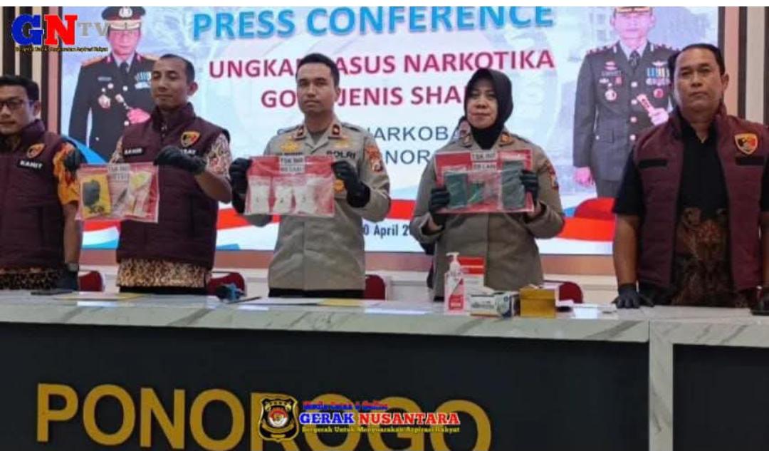 Polres Ponorogo Amankan Pengedar Narkoba Asal Madiun, Sita 301 Gram Sabu
