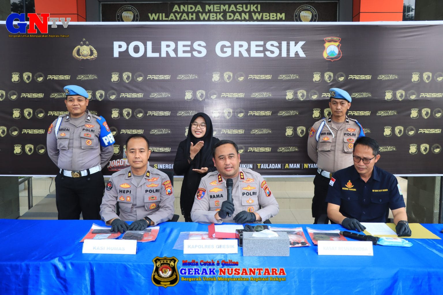 Polres Gresik Ungkap Jaringan Narkoba Lintas Kota, 4 Tersangka Diamankan