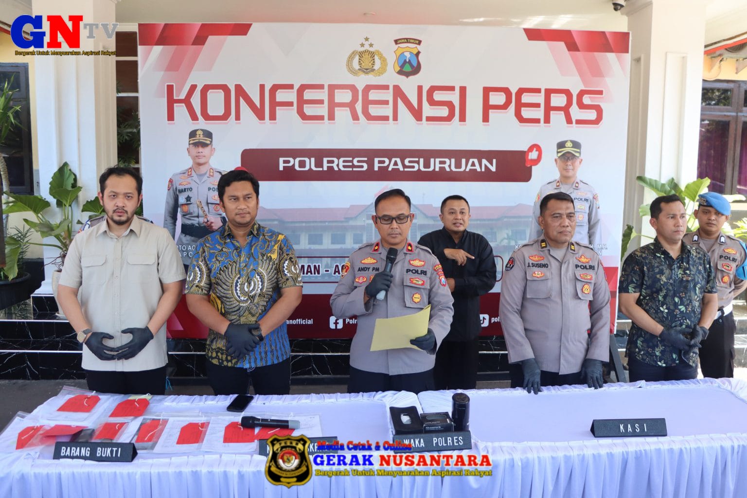 Polres Pasuruan Amankan 5 Tersangka Kasus Tambang Andesit Ilegal di Purwosari