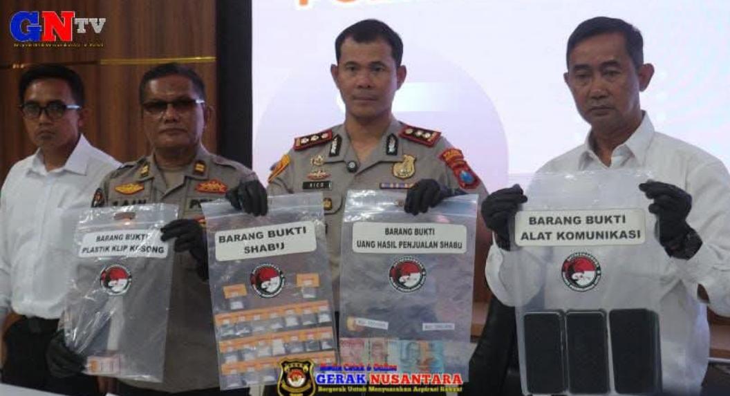 Polresta Probolinggo  Ungkap Narkoba Amankan 9 Tersangka Pengedar Sabu
