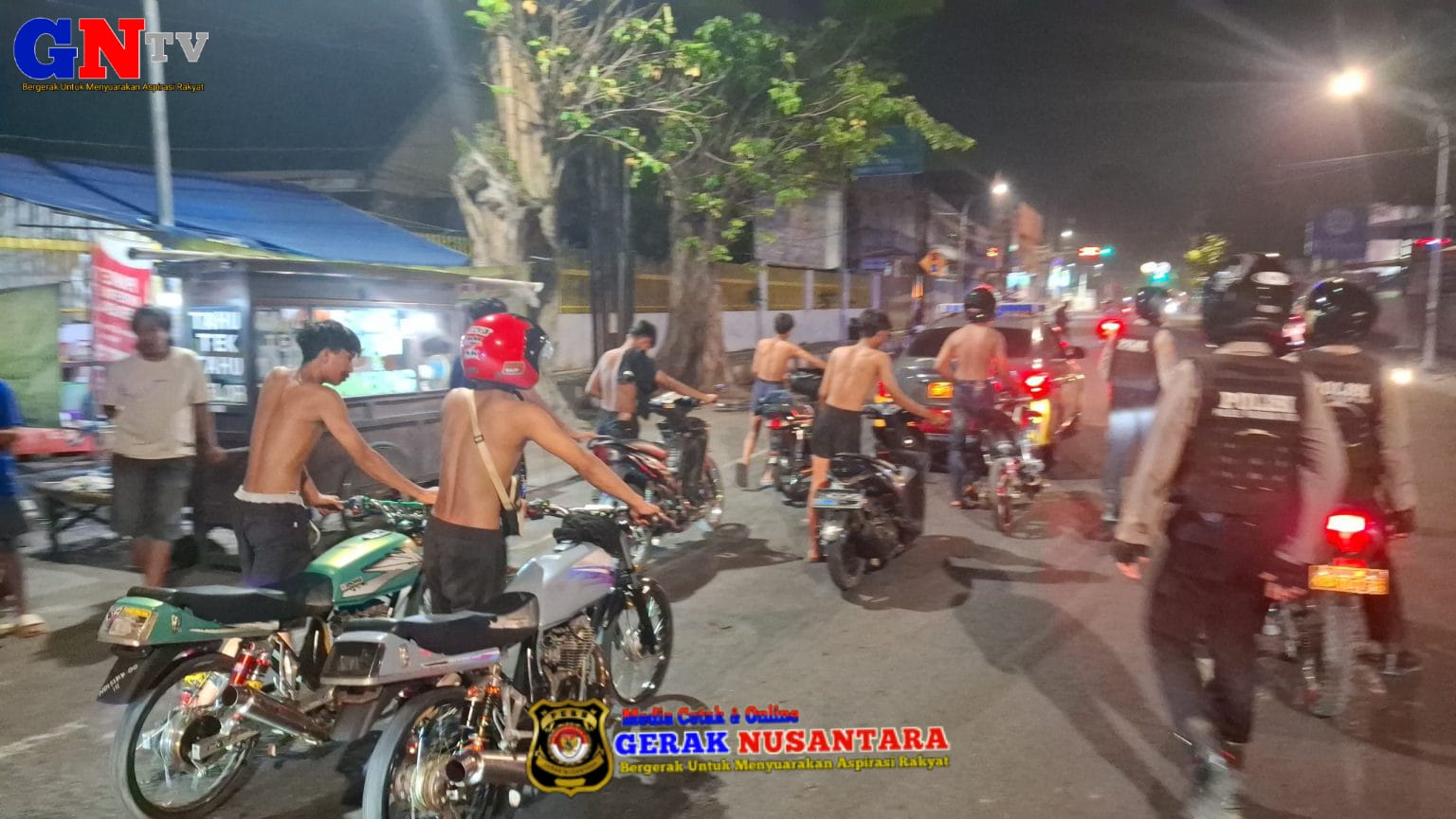 Patroli Pleton Siaga Polresta Pasuruan  Amankan 14 Motor Diduga Balap Liar