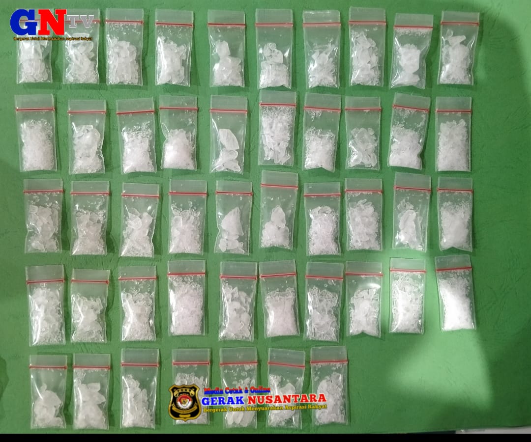 Polrestabes Surabaya Amankan Tersangka Pengedar Narkoba, Sita 42,9 Gram Sabu