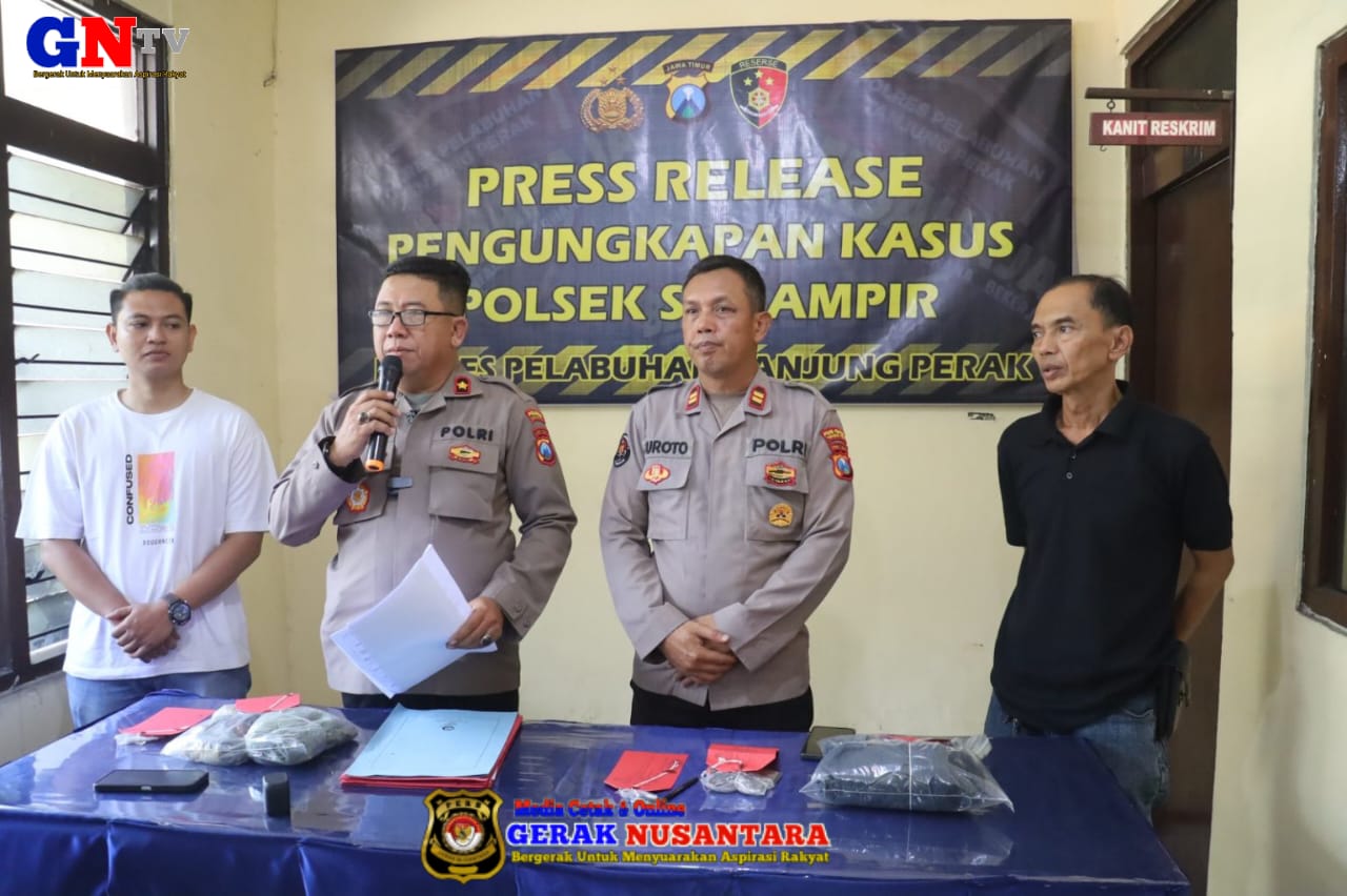 Polres Pelabuhan Tanjungperak Amankan Tersangka Pencuri Komponen Panel TL di Surabaya