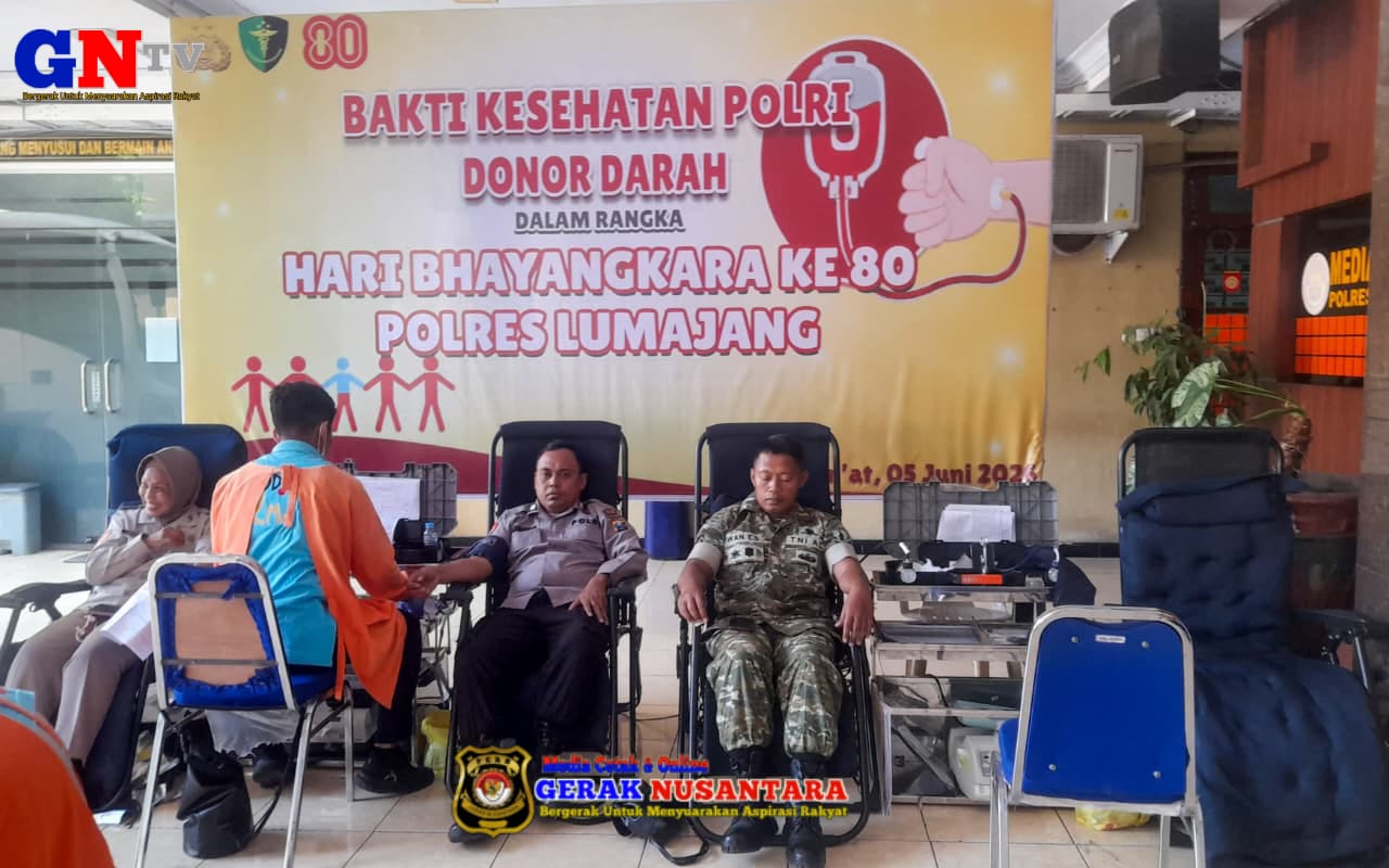 Polri Untuk Masyarakat : Polres Lumajang Gelar Bakti Kesehatan Sambut Hari Bhayangkara ke-80