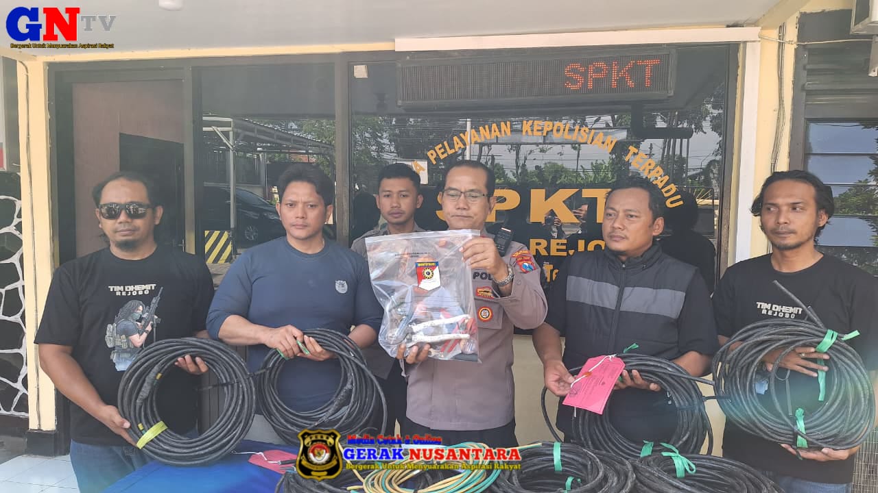 Respon Cepat Polsek Rejoso Gagalkan Pencurian Kabel Tower dan Amankan Tiga Pelaku