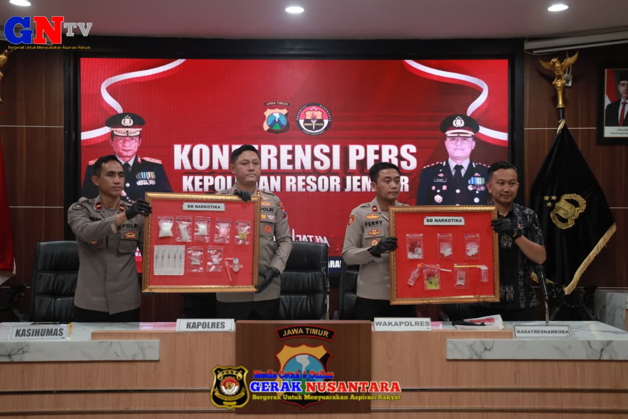 Polres Jember Ungkap Kasus Narkoba Amankan 30 Tersangka dan Ratusan Gram Sabu