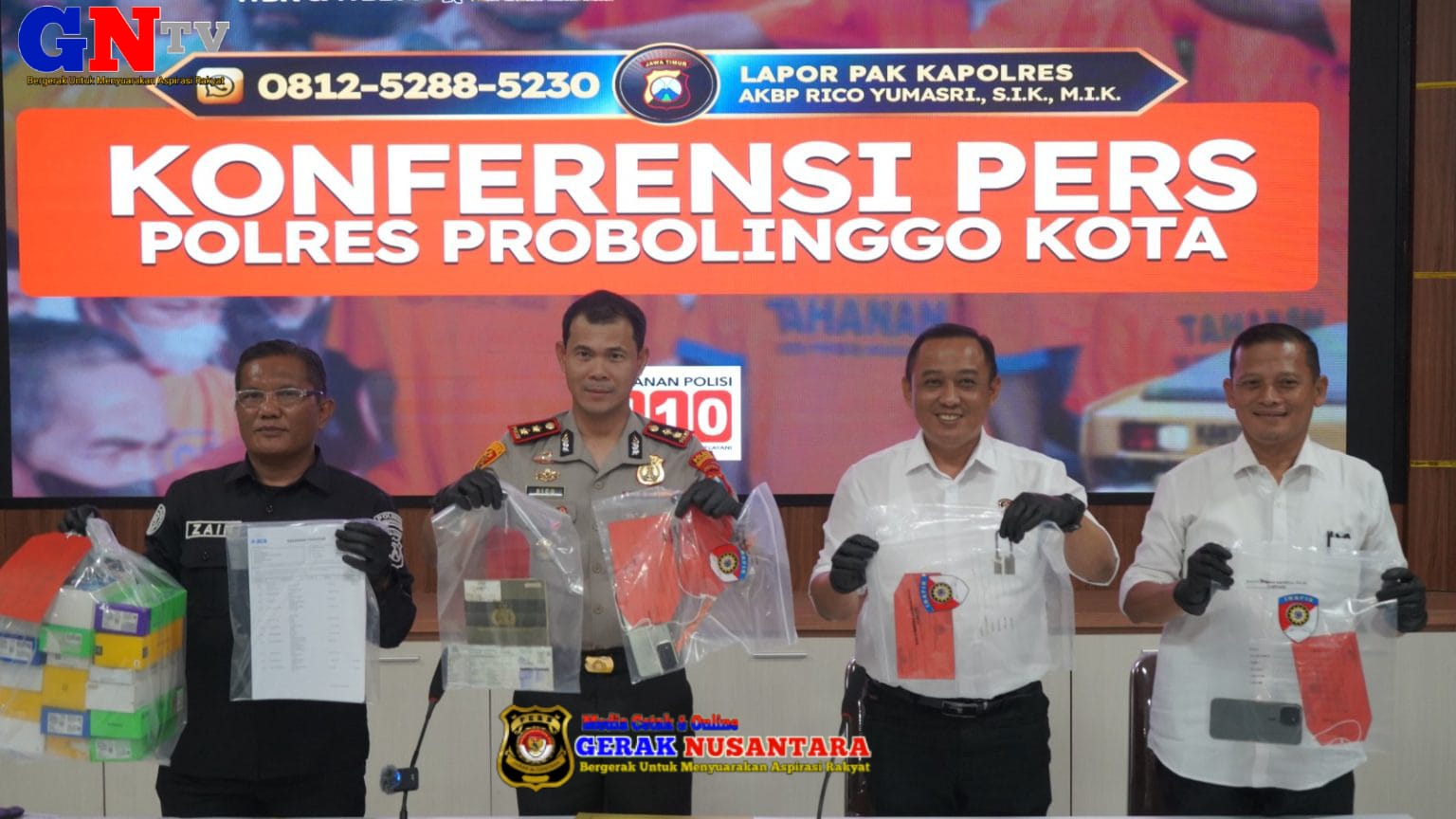 Polresta Probolinggo  Amankan Komplotan Curanmor dan Pembobol Konter
