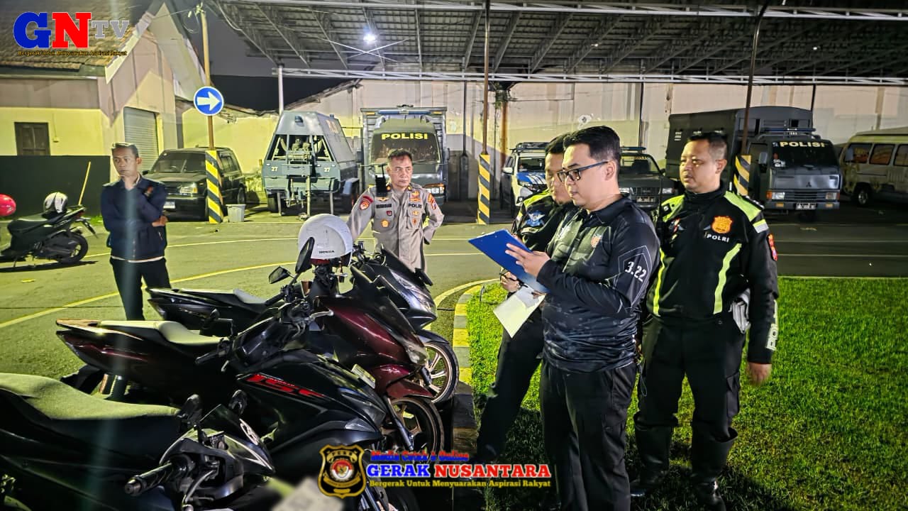 Polresta Mojokerto Amankan 80 Pemuda Konvoi,1 orang Kedapatan Bawa Sajam