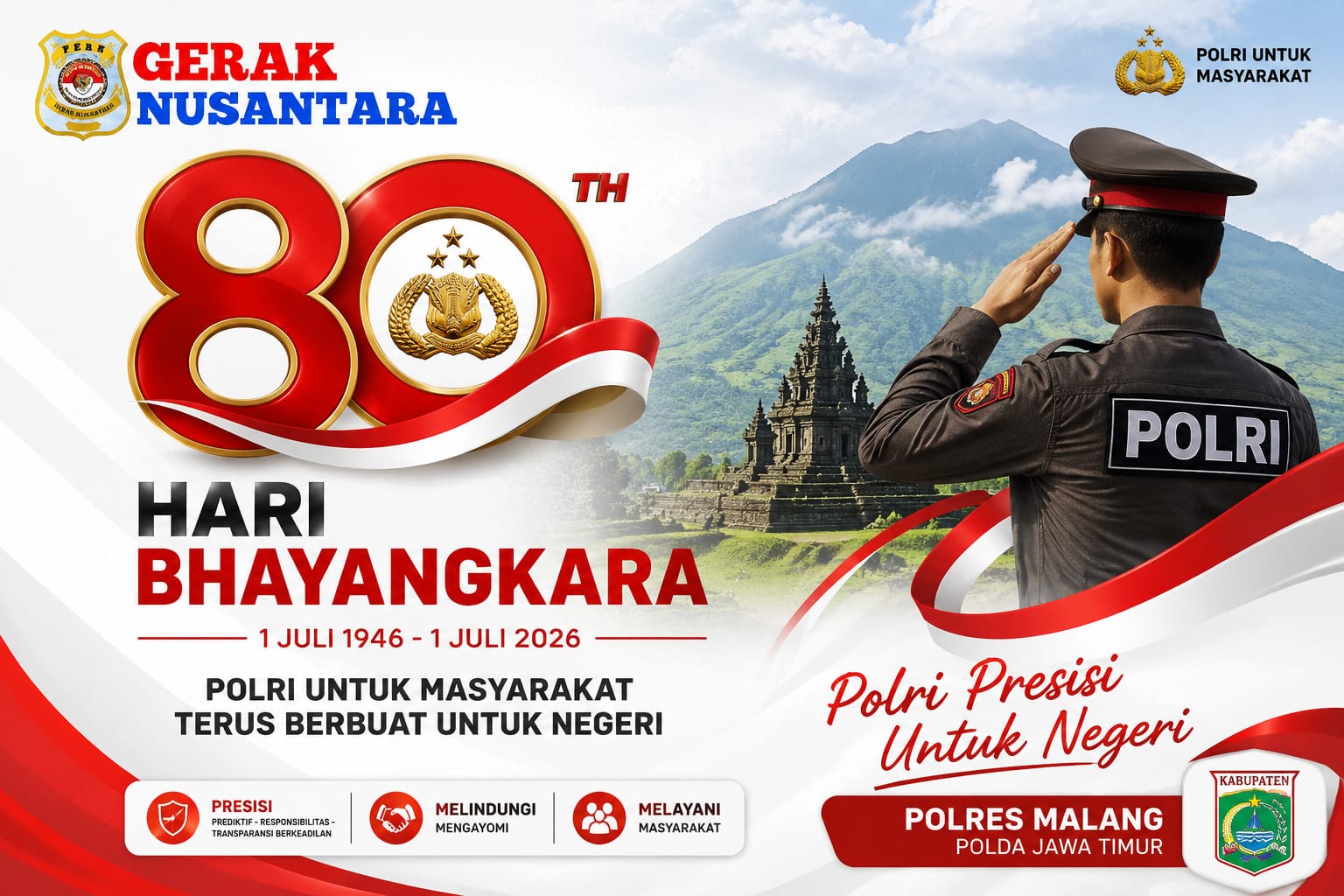 Merayakan Hari Bhayangkara ke-80 Tahun Mengabdi, Polri Untuk Masyarakat 