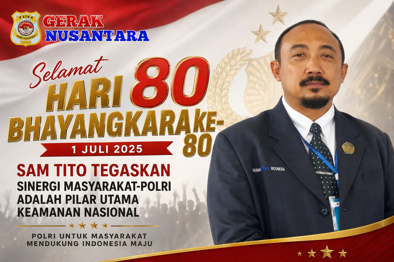 Hari Bhayangkara ke-80 Sam Tito Tegaskan Sinergi Masyarakat-Polri Adalah Pilar Utama Keamanan Nasional