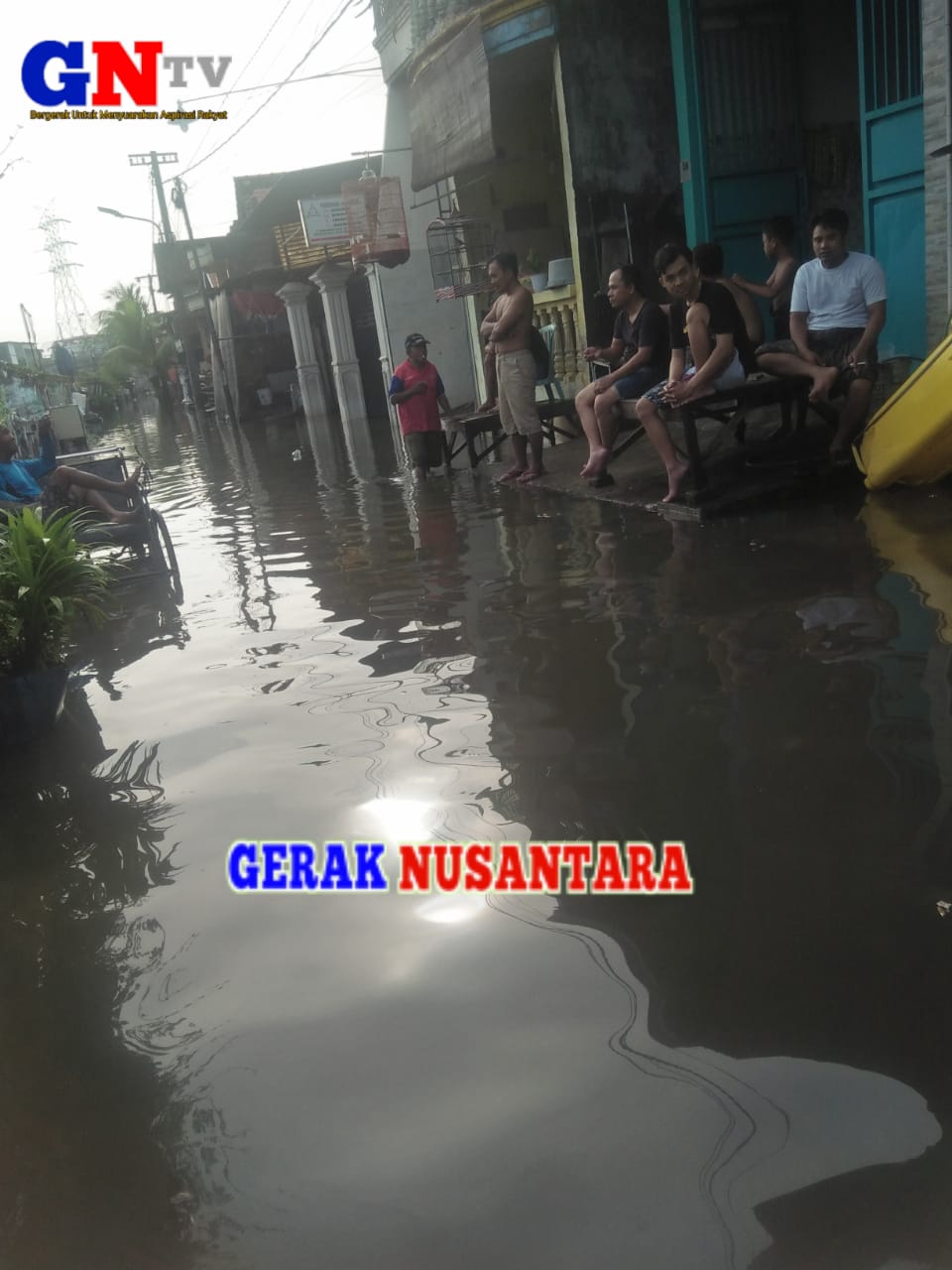 Di Guyur Hujan yang Cukup Lebat Tambak Mayor Jadi Langganan Banjir 