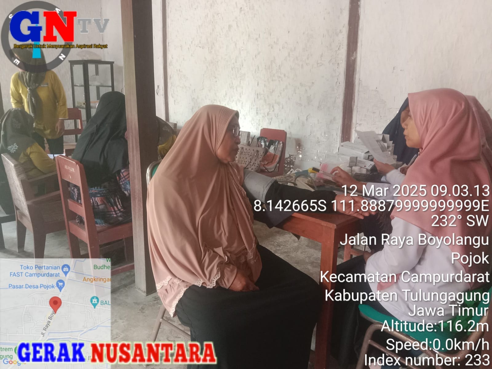 Giat Posyandu Lansia Digelar di desa Pojok ,kecamatan Boyolangu , Kabupaten Tulungagung