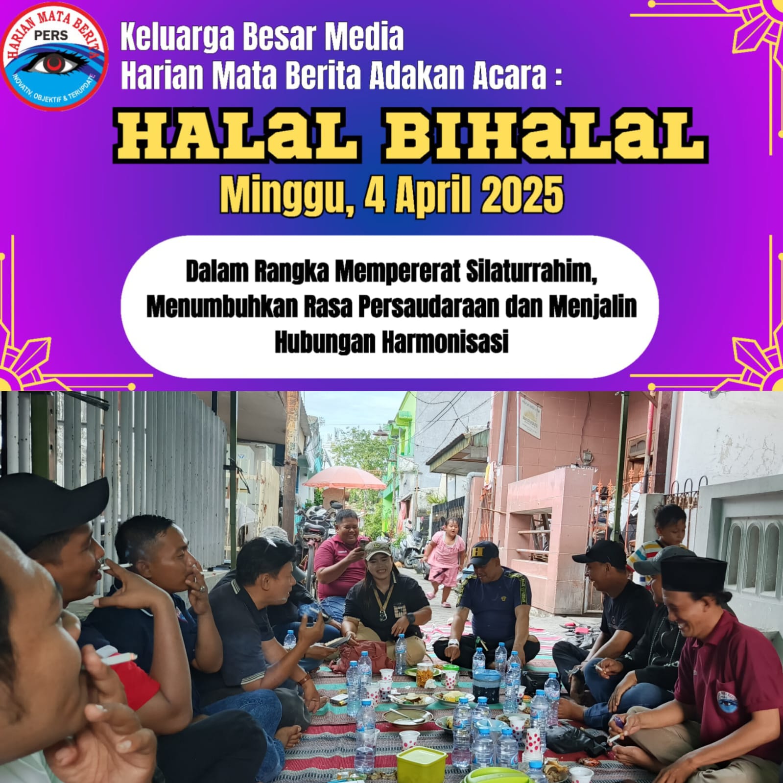 Media Harian Mata Berita Gelar Halal Bihalal, Perkuat Silaturahmi dan Sinergi Antar Media di Surabaya