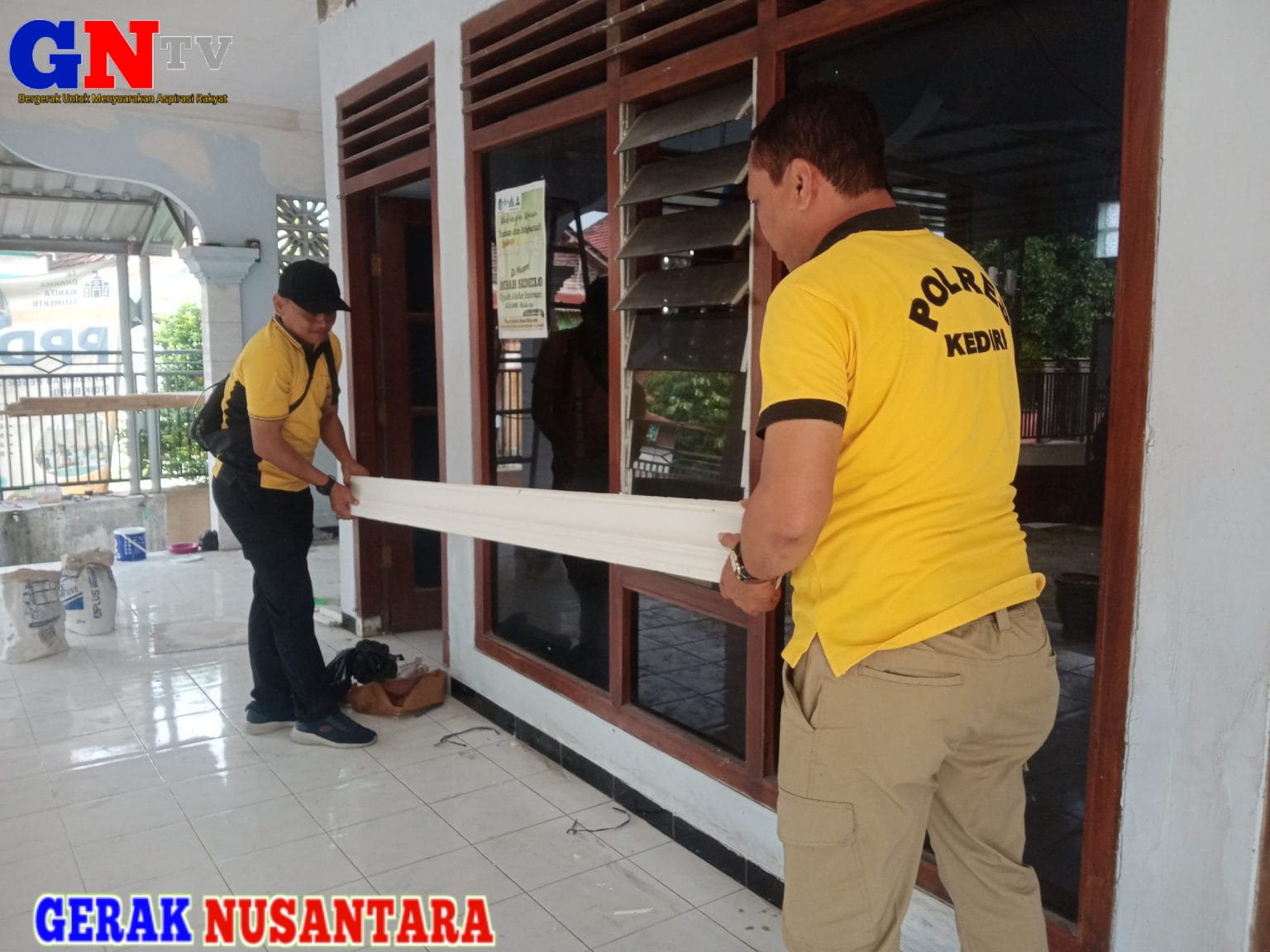 Polres Kediri Peduli, Mushola yang Tersambar Petir di Sitimerto Direnovasi