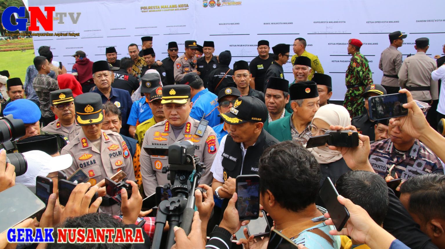 Gelar Deklarasi Anti-Premanisme dan Ormas Bermasalah Forkopimda Plus Kota Malang Sepakat Jaga Kondusifitas