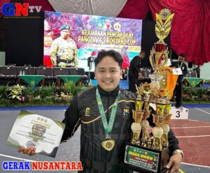 Personel Polres Lamongan, Bripda Sholeh Maulana, Raih Medali Emas di Pencak Silat Pangdivif 2 Cup 2025