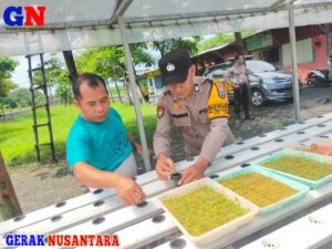 Gelorakan Swasembada Pangan, Polisi di Sidoarjo Ajak Warga Kembangkan Tanaman Hidroponik